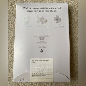 Sheertex black fine mesh classic semi sheer tights size medium